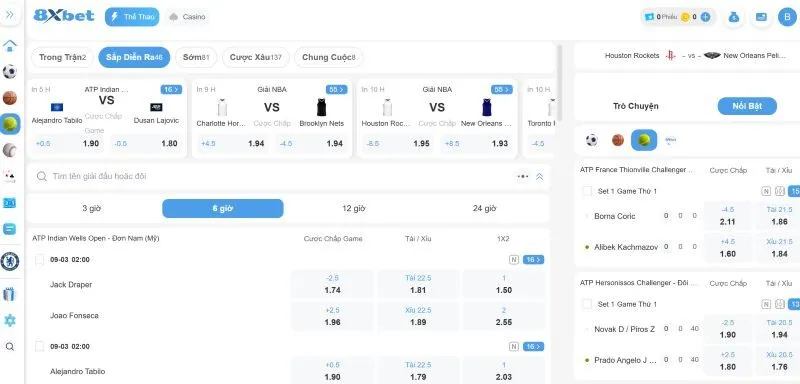 Tại sao game quần vợt 8xbet lại hot đến thế?